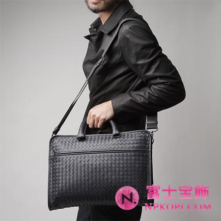ボッテガヴェネタ/BOTTEGA VENETA/ レザーブリーフケース(２ＷＡＹ仕様) /ミッドナイトブルー248395 vq131 4014